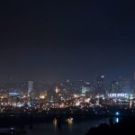 Cincinnati skyline at night