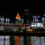 Great American Ballpark at night